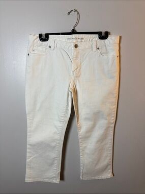Michael Kors White Denim Capris Size 6
